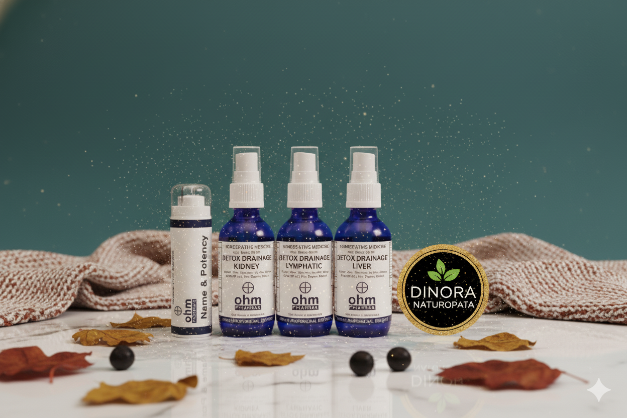 Variedad de productos homeopáticos y suplementos naturales de Dinora Naturopata para el bienestar holístico.